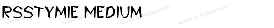 RSStymie Medium字体转换